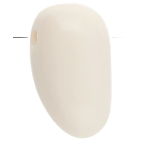 Colgante daga acrílico 24x14 mm - Blanco x1