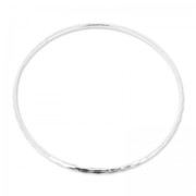 Pulsera Jonc plano facetado 68 mm chapado en plata fina x1|raw }}