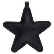 Colgante estrella 68 mm para joyería bolso - PU - Negro x1