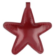 Colgante estrella 68 mm para joyería bolso - PU - Burdeos x1