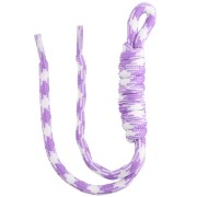 Accesorio paracord para llavero y bolso grigri - 22 cm - Malva - Blanco x1