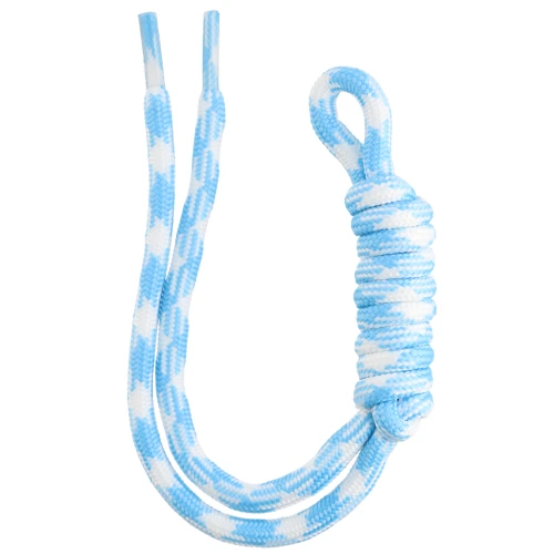 Accesorio de paracord para llavero y bolso grigri - 22 cm - Azul cielo Blanco x1
