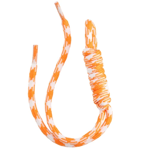 Accesorio de paracord para llavero y bolso grigri - 22 cm - Naranja - Blanco x1