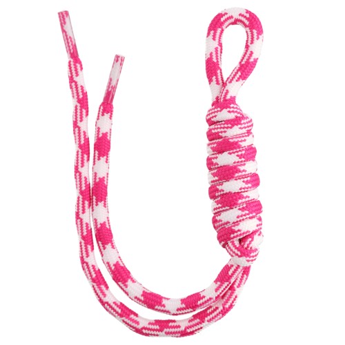 Accesorio paracord para llavero y bolso grigri - 22 cm - Fucsia - Blanco x1