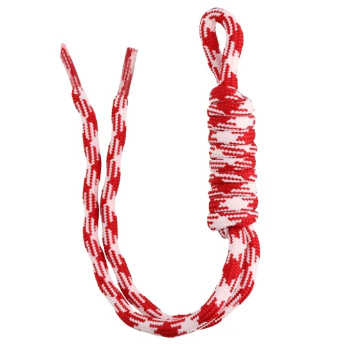 Accesorio de paracord para llavero y bolso grigri - 22 cm - Rojo - Blanco x1