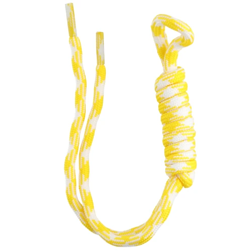 Accesorio de paracord para llavero y bolso grigri - 22 cm - Amarillo - Blanco x1