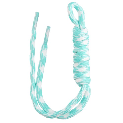 Accesorio de paracord para llavero y bolso grigri - 22 cm - Turquesa Blanco x1