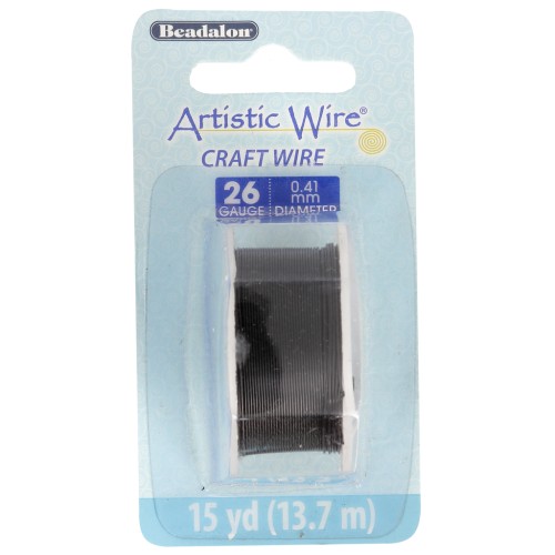 Alambre de cobre artístico 0,41 mm anti-desgaste - Negro x13,7m