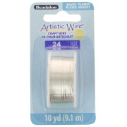 Alambre de Cobre Artístico 0.51 mm - Plateado anti-deslustre x9.1m|raw }}
