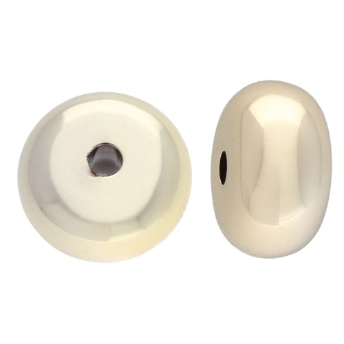 Cuentas redondas 17x9,5 mm en acrílico CCB metalizado - Dorado x6