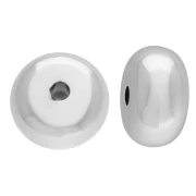 Cuentas redondas 17x9,5 mm en acrílico metalizado CCB - Plateado x6