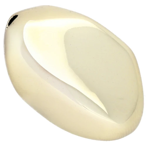 Cuenta ovalada irregular facetada CCB Metallised Acrylic 27x20 mm - Dorado x1
