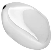 Cuenta ovalada facetada irregular CCB Metallic Acrylic 27x20 mm - Plateado x1