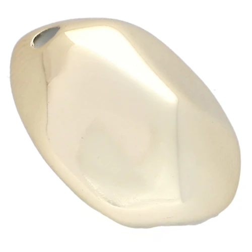 20x15 mm perla ovalada facetada irregular en acrílico metálico CCB - Dorado x4
