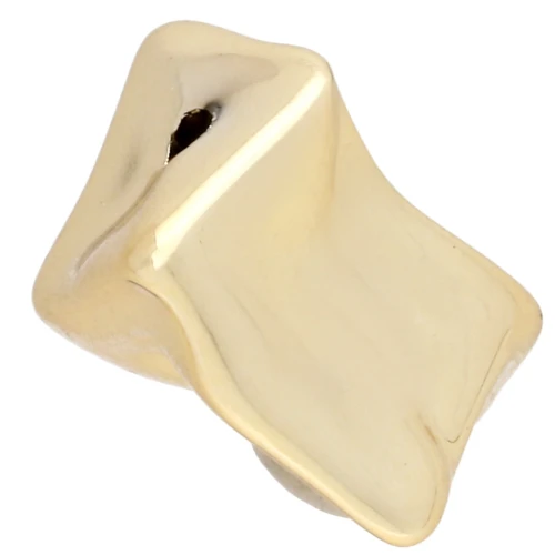 Cuenta metálica acrílica CCB irregular 20x17,5 mm - Dorado x1