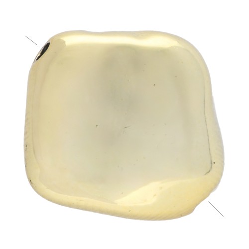 CCB Acrílico Metálico cuentas de diamantes irregulares 15x16 mm - Dorado x4