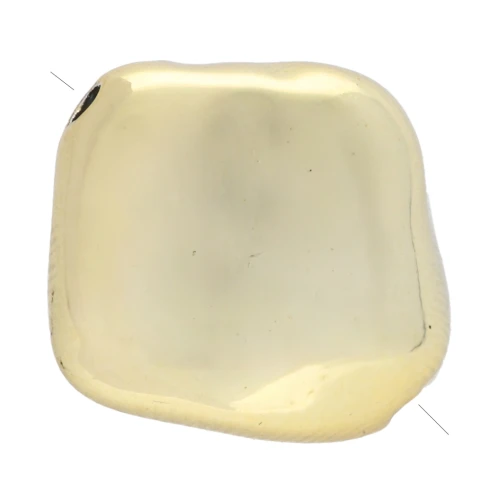 CCB Acrílico Metálico cuentas de diamantes irregulares 15x16 mm - Dorado x4