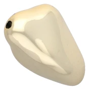 Cuenta pepita irregular 35x23 mm en acrílico metalizado CCB - Oro x1