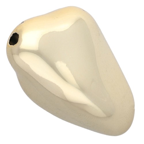 Cuenta pepita irregular 35x23 mm en acrílico metalizado CCB - Oro x1