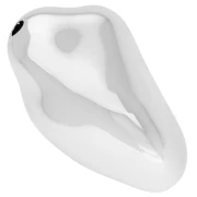 Cuenta de pepita irregular 36x23 mm en acrílico metalizado CCB - Plateado x1