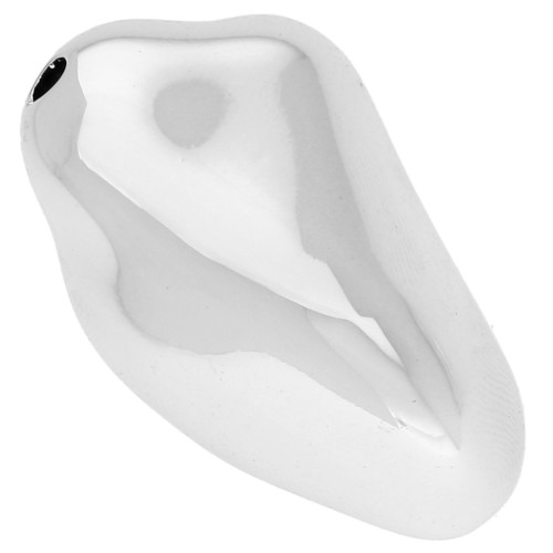 Cuenta de pepita irregular 36x23 mm en acrílico metalizado CCB - Plateado x1