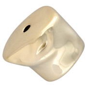 CCB Acrílico Metálico 16x20mm Cuentas Irregulares - Dorado x1