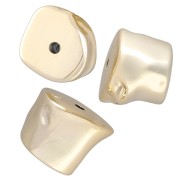 CCB Acrílico Metálico 16x20mm Cuentas Irregulares - Dorado x1