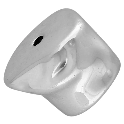 CCB Acrílico Metálico 16x20mm Cuentas Irregulares - Plateado x1
