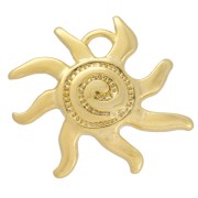 Dije Sol 16x18 mm - Dorado con oro fino x1