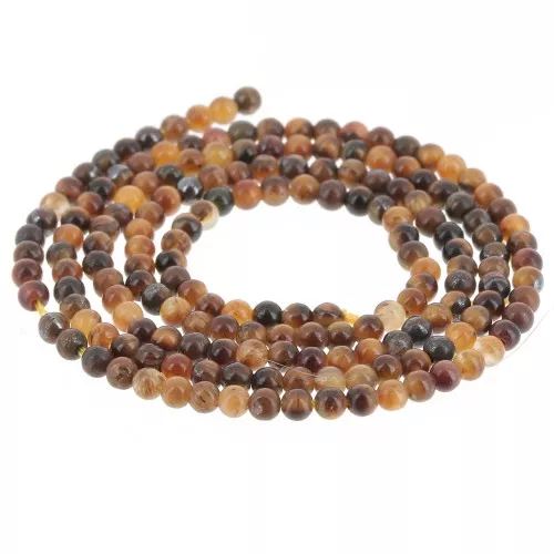 Cuenta redonda 2mm - Ojo de tigre x38cm