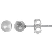 Ganchos pendientes 4 mm con tapón - Plata 925 x2|raw }}
