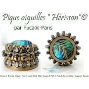 Cuentas de cristal Amos® by Puca® 5x8 mm - Bronce Granate x10g