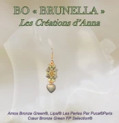 Cuentas de cristal Amos® by Puca® 5x8 mm - Bronce Granate x10g