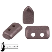 Cuentas de cristal Piros® by Puca® 2x5 mm - Metal Shine Plum x10g