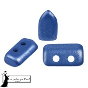 Cuentas de cristal Piros® by Puca® 2x5 mm - Metal Shine Azul Real x10g