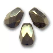 Peras facetadas 7x5 mm Jet Bronze x25