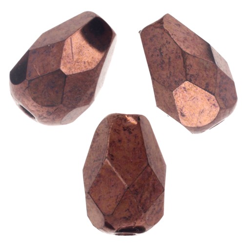 Perlas facetadas de 7 x 5 mm - Bronce oscuro x25