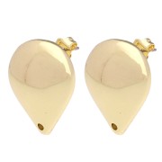 Ganchos pendientes abombados 20,5x19 mm - Dorado x2|raw }}