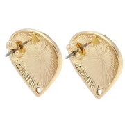 Ganchos pendientes abombados 20,5x19 mm - Dorado x2