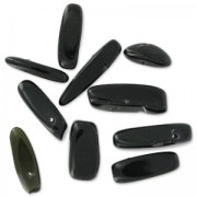 Cuentas gotas irregulares 12-22 mm Black Onyx x10