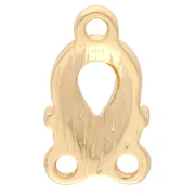 Entrepieza de gota 15x8 mm con 3 anillos - Dorado x1