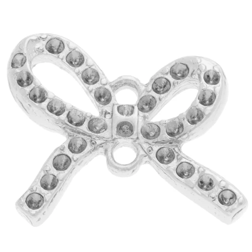 Entrepieza 13x15 mm para cabujón de 1 mm - Plateado x1