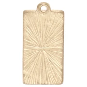 Colgante tarot 22x10 mm - La luna y el sol - Dorado vintage x1