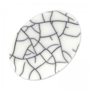 Cabujón sintético ovale 25x18 mm imitación Howlite x1|raw }}