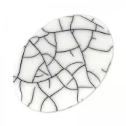 Cabujón sintético ovale 25x18 mm imitación Howlite x1