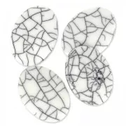 Cabujón sintético ovale 25x18 mm imitación Howlite x1