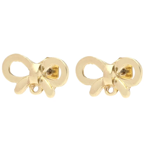Ganchos pendientes 8.5x15 mm con anilla cerrada - Dorado x2