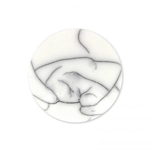 Cabujón sintético rond 10 mm imitación Howlite x1