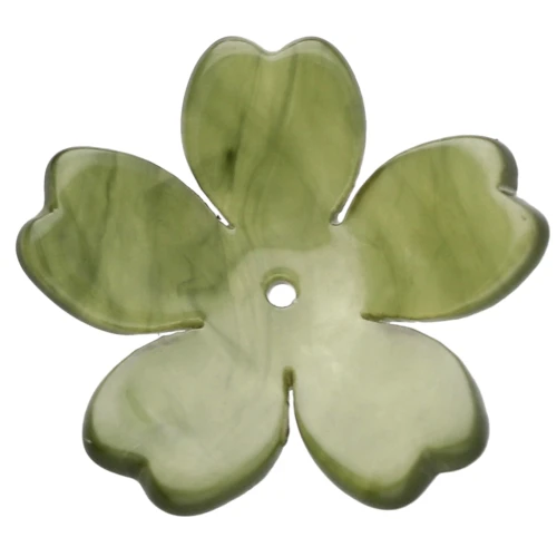 Colgante flor acetato 25 mm - Mármol caqui x1