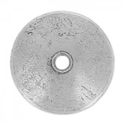 Casquillas  lisses 15 mm plateado antiguo x10